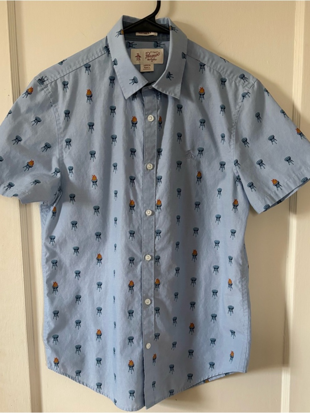 Original Penguin Slim Fit Men’s Button Down BBQ Print